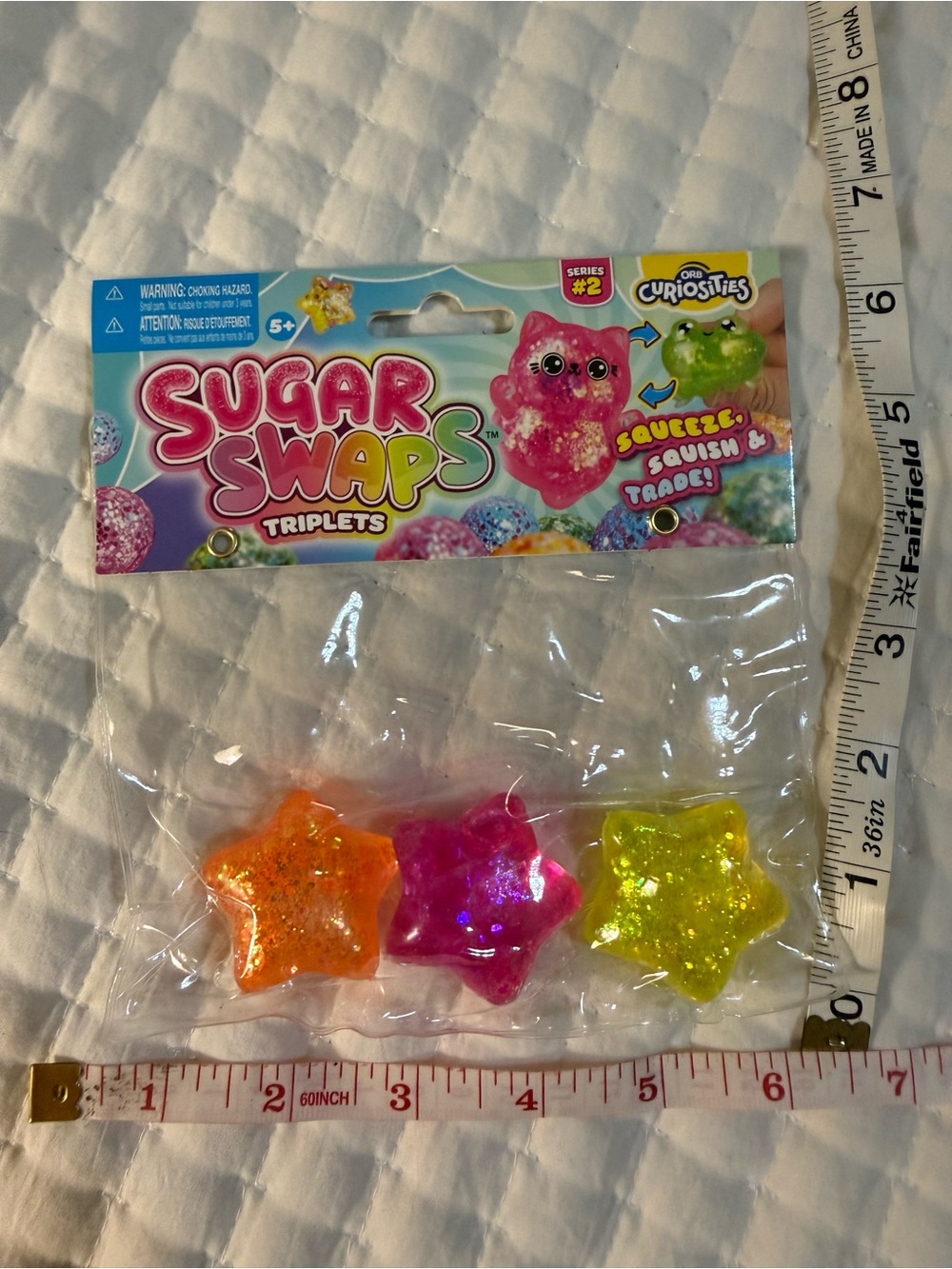 Triplets Star Squish Toys - Pink, Orange & Yellow